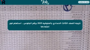 نتيجة الصف الثالث الإعدادي بالمنوفية 2025 برقم الجلوس.. استعلم فور اعتمادها